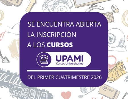 Banner colorido con ilustraciones de jóvenes moviéndose; título en blanco sobre una forma geométrica: El barrio va a la Universidad: Alfabetización Digital y Lectoescritura.